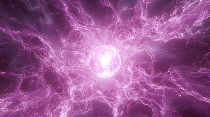 Wall Mural - Purple energy sphere cosmic background