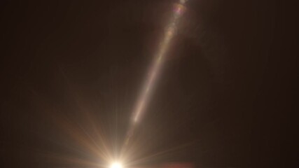 Wall Mural - abstract glow gold optical lens flare shine light animation move from bottom left to bottom right si
