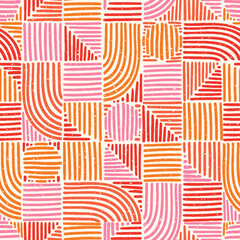 Hand drawn abstract seamless pattern, ethnic background, simple style - great for textiles, banners, wallpapers, wrapping - vector design