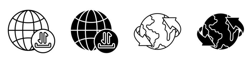 Wall Mural - import and export icon vectors for apps and web.