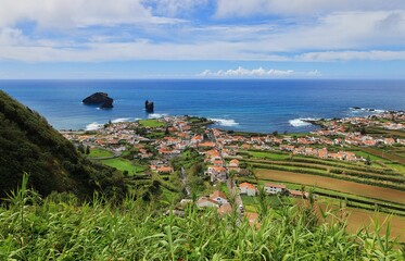 Canvas Print - Mosteiros village and coastline, Sao Miguel Island, Azores.