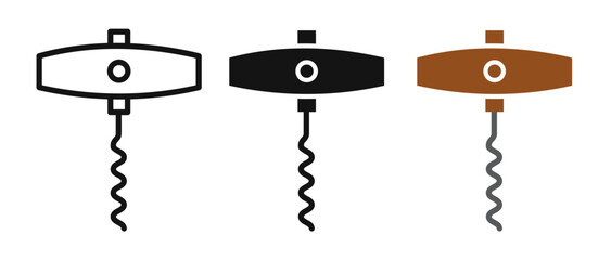 Wall Mural - corkscrew icon vectors for apps and web.