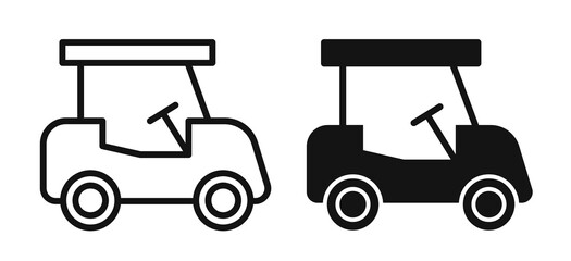 Wall Mural - golf cart icon vectors for apps and web.