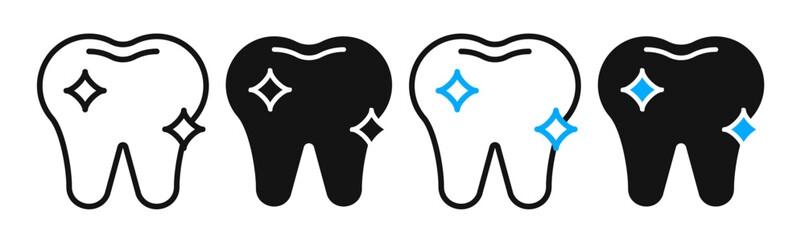 Wall Mural - healthy tooth icon vectors for apps and web.
