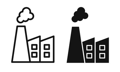 Wall Mural - industrial pollution icon vectors for apps and web.