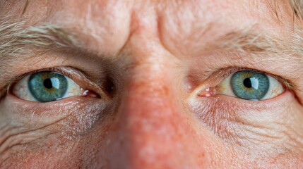 Eyes close-up showing crow feet during a natural smile