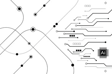 Abstract futuristic circuit board Illustration, Circuit board with 