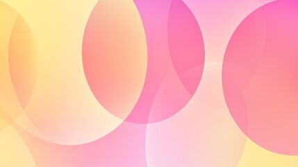 Wall Mural - Abstract background with a circle effect in pastel colors, including pink and yellow gradations. Minimalist banner with a geometric design.