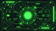 © Max Entropy - A futuristic dashboard with neon lights, holographic projections, and circuitry in a central symmetrical composition.