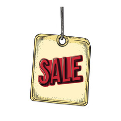 a tag SALE label for shopping isolated on transparent background 