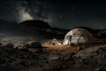 camping on the moon