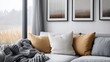 © KarpenArt Studio - A cozy living room with a window seat and artwork on the wall.