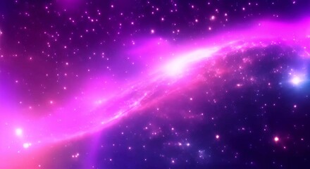 Wall Mural - loop animation of space nebula towards light loop animation glowing galaxies and stars passing foota