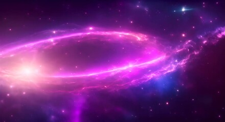 Wall Mural - loop animation of space nebula towards light loop animation glowing galaxies and stars passing foota