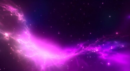 Wall Mural - loop animation of space nebula towards light loop animation glowing galaxies and stars passing foota