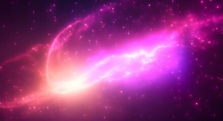 Wall Mural - loop animation of space nebula towards light loop animation glowing galaxies and stars passing foota