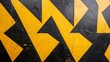© chutikan - Hard-edge abstract featuring bold triangular shapes in alternating colors of black and yellow