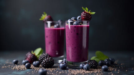 Wall Mural - Berry Antioxidant Smoothie