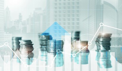 Wall Mural - business intelligence marketing finance management. mixed media