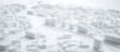 © STwul - White city model aerial view, roads, background blur, urban planning