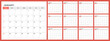 © Takoyaki Shop - Calendar 2026. Week starts Sunday. Office corporate design monthly 2026 calendar template vector.