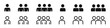 © Jocelyn_Flores - One, two, and group icons. Human interaction symbols