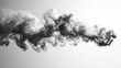© mlangsen - Black smoke swirling on white background, ideal for abstract designs