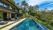 © Monchisa - Luxurious Modern Villa with Serene Pool Surrounded by Lush Greenery