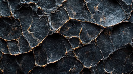 Dark, textured surface with gold veining.