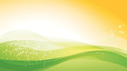 Wall Mural - abstract green yellow wave background design