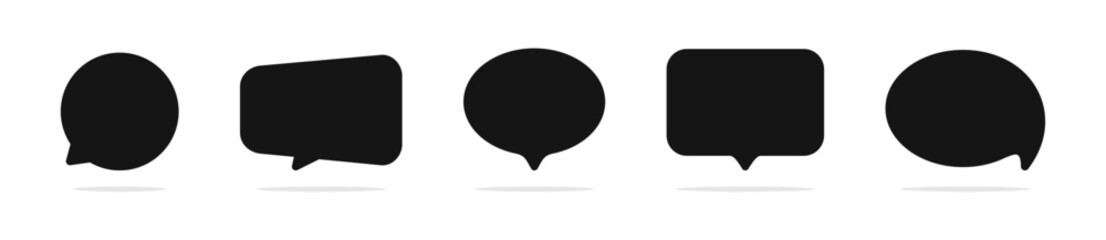 Wall Mural - speech bubble, speech balloon, chat bubble. speech bubble vector icons. message bubbles set. speech 