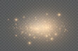© Alesya - Christmas background. Powder dust light Magic glow of gold. Small shiny bokeh dust particles. Fantastic shimmery effect.