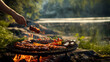 © smevg - Summer BBQ: Delicious Grilled Sausages and Kebabs by the River