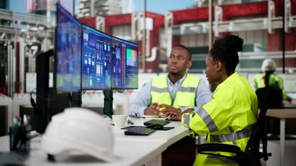 Aufkleber - Automated Computer Technology At Industrial Plant