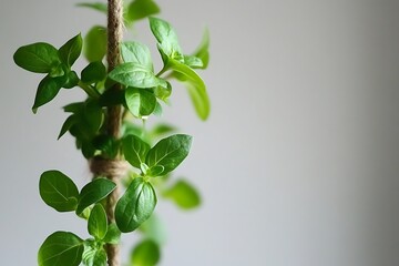 Wall Mural - Closeup of vibrant green leaves