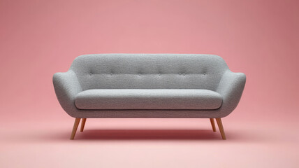 Wall Mural - A grey sofa.