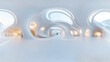 © Qaqas - full 360 panorama view of white futuristic building environment with bright lighting 3d render illustration hdri hdr vr style