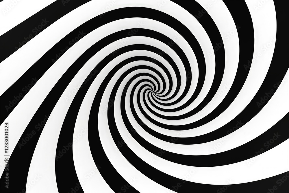 Hypnotic Black and White Spiral Abstract Background - Signal Circle ...