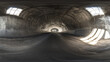© Qaqas - 360 degree full panorama environment map of dark underground concrete tunnel motorway road with sun light 3d render illustration hdri hdr vr virtual reality