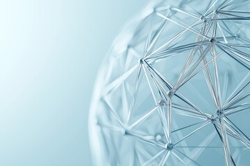 Aufkleber - Minimalist abstract digital network structure symbolizing connection, communication, technology, big data, and futuristic global interactions, Generative AI