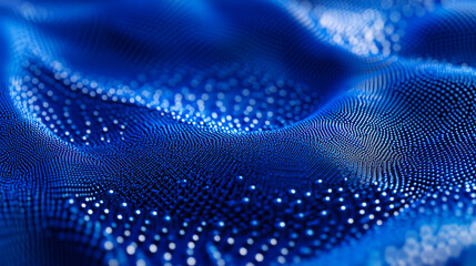 Wall Mural - abstract technology background with blue dots and connection dots structure 3d render illustration