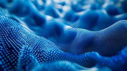Wall Mural - abstract technology background with blue dots and connection dots structure 3d render illustration