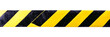 © john - Horizontal black and yellow caution tape isolated on transparent background