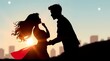 © InspiredByArt - silhouette of a couple kissing