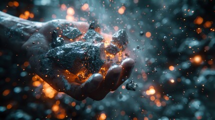 Wall Mural - meteorites and asteroids, sifi background