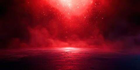 Wall Mural - red background with a red cloud in the middle