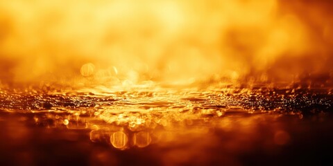 Poster - Blurry image of water with a yellow background