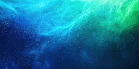 Wall Mural - Blue and green sky with a lot of stars