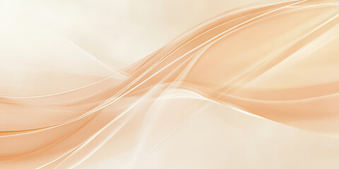 Wall Mural - Abstract coral and peach wavy background with smooth flowing textures and light accents.