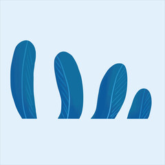 Wall Mural - a grass leaf with blue design color